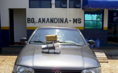 AMANDINA: PRE apreende carro recheado de cocaina e pasta base