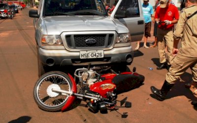 IVINHEMA: Acidente deixa mais um motociclista ferido
