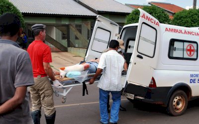 IVINHEMA: Mulher tem perna fraturada em acidente de transito