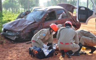Capotamento na MS-134 em Batayporã deixa jovem ferido