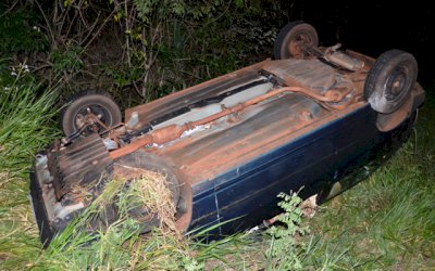 IVINHEMA: Homem possivelmente embriagado capota carro na MS-276