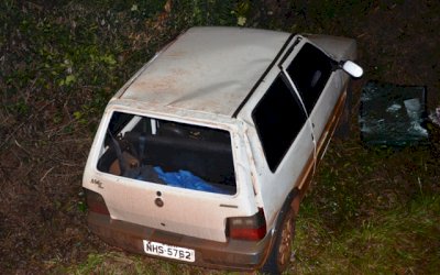 IVINHEMA: Carro sai da pista na MS-141