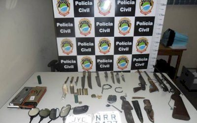 IVINHEMA: Policia Civil prende ladrão com diversas armas