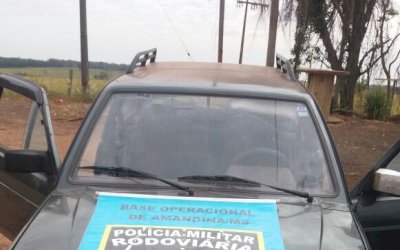 AMANDINA: Polícia rodoviária apreende veículo com fundo falso com maconha