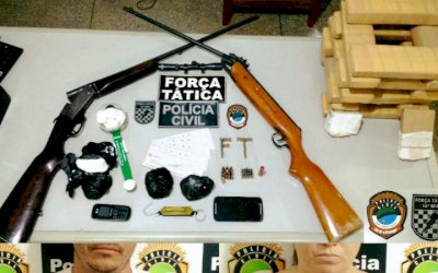 DEODÁPOLIS: PC e Força Tática prendem casal dono de loja por tráfico de drogas e armas