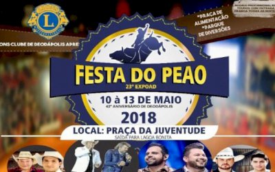 DEODAPOLIS: 2ª Festa do Peão se inicia nesta quinta-feira com grandes shows