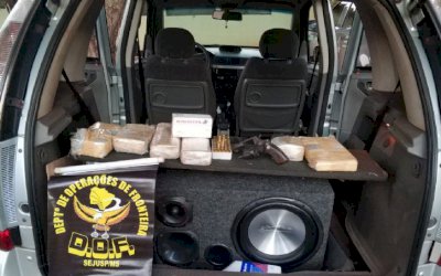 DEODÁPOLIS: DOF prende homem com arma de fogo, droga e munições