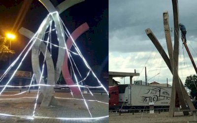 DEODÁPOLIS: Decoração de natal vira chacota nas redes sociais