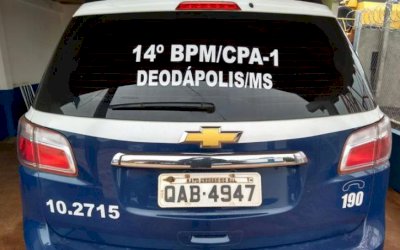 DEODÁPOLIS: Acidente deixa homem ferido no centro