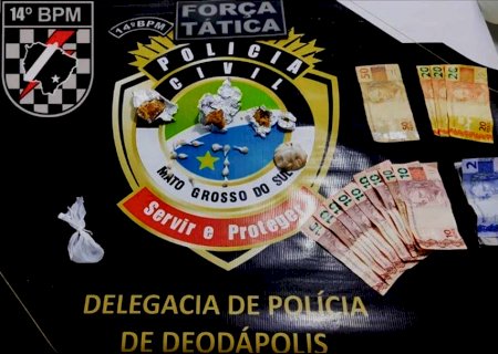 DEODÁPOLIS: Ação conjunta entre a Polícia Civil e Força Tática fecham ponto de venda de drogas