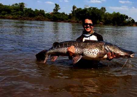 DEODÁPOLIS: Homem captura peixe de 60 quilos e 1,70 metro