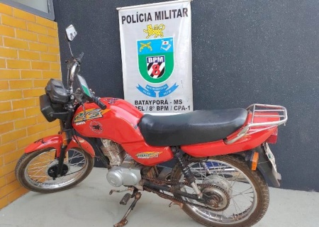 BATAYPORÃ: Polícia Militar conduz adolescente para a delegacia com moto roubada