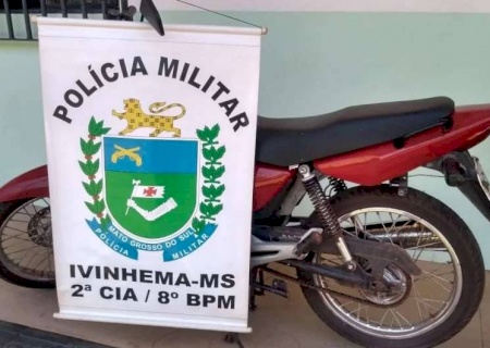 IVINHEMA: Após denúncia, polícia recupera moto furtada no Bairro Guiray