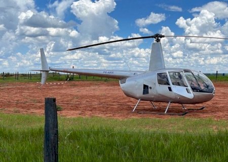 Helicóptero que passou pela região de Nova Andradina é apreendido com 246 kg de cocaína em SP