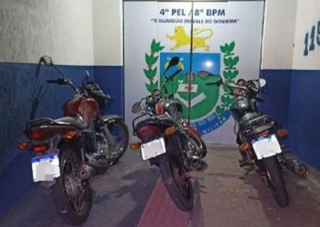 Polícia Militar flagra trio de adolescentes conduzindo motos no centro de Batayporã