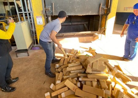 DEODÁPOLIS: Polícia Civil incinera mais de 270 quilos de maconha apreendidos na cidade