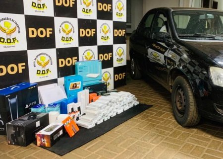 IVINHEMA: DOF apreende carro com mais de R$ 230 mil em eletrônicos