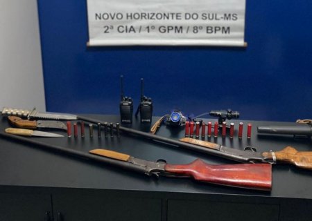 NOVO HORIZONTE DO SUL: Polícia Militar prende dois homens por porte ilegal de arma de fogo