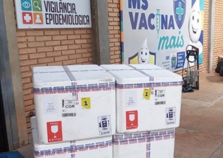 Segunda remessa chega e MS recebe mais de 3,7 mil doses da vacina contra a dengue