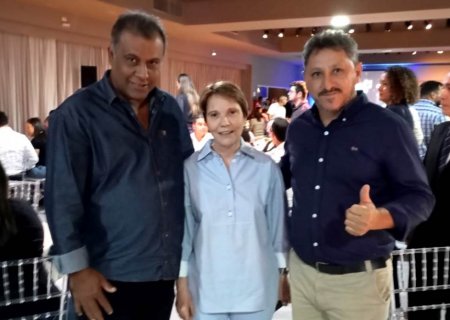 DEODÁPOLIS: Presidente da Câmara e Vice-prefeito participam de evento com a senadora Tereza Cristina