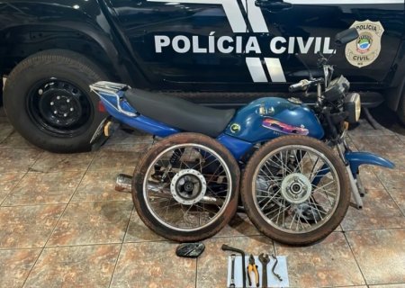 NOVA ANDRADINA: Motocicleta furtada é recuperada  e suspeito preso pela Polícia Civil