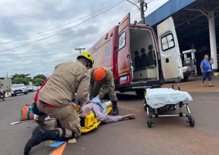 IVINHEMA: Acidente deixa motociclista ferido no Bairro Guiray