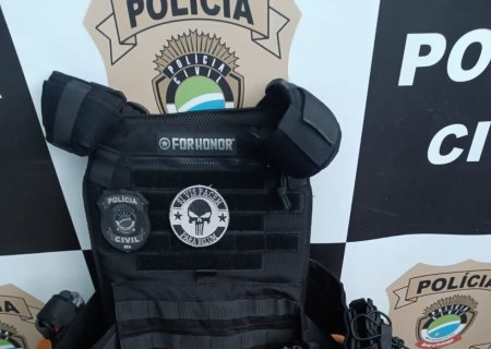 Polícia Civil de Anaurilândia, apreende armas de fogo e prende suspeito após investigação sobre lesão corporal grave