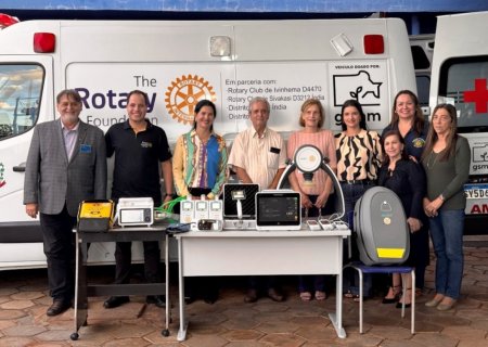 IVINHEMA: Rotary Club entrega equipamentos de UTI Móvel ao Hospital Municipal