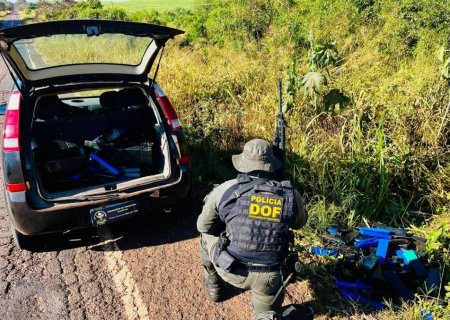 IVINHEMA: DOF apreende mais de 200 quilos de droga em meio a mata