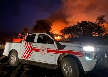Incêndio atinge 12 hectares em fazenda de Batayporã e mobiliza Corpo de Bombeiros Militar