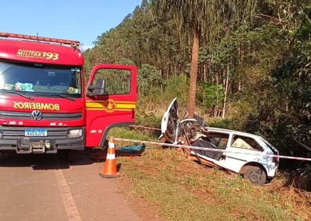 Acidente entre Indápolis e Deodápolis deixa um morto e outro gravemente ferido