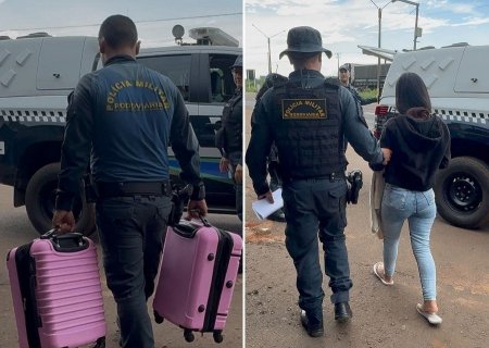 BATAYPORÃ: Jovem é presa com quase 33 kg de maconha em malas dentro de ônibus abordado pela Polícia Militar Rodoviária na MS-134