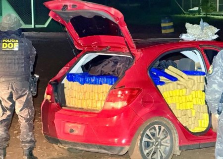 DOF apreende carro com quase 700 quilos de drogas em MS