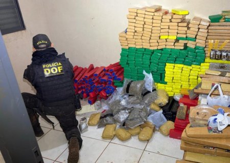 DOF localiza entreposto de drogas em Ponta Porã e apreende quase uma tonelada de entorpecentes