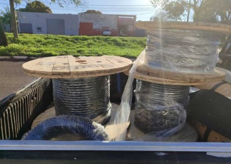 Após descobrir golpe, polícia recupera quase 100kg de fios em MS
