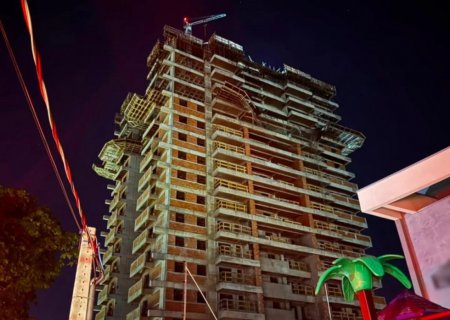 Operário morre após cair do 13º andar de prédio em construção