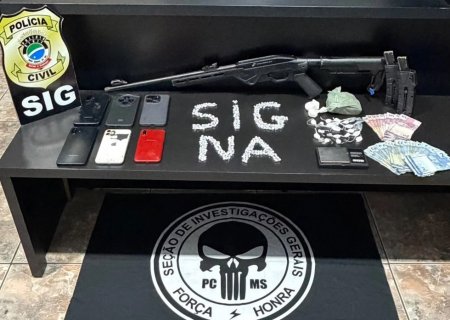 SIG de Nova Andradina apreende dois adolescentes com drogas e arma em Nova Casa Verde